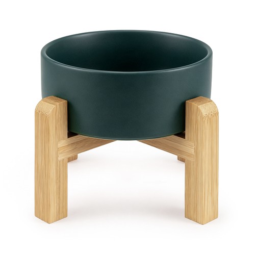Elevated ceramic pet bowl - elevated, with