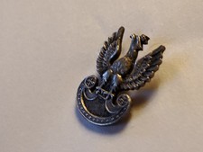 Vintage Polish eagle stick pin WWII era patriotic lapel badge miniature