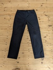 ROBELL Black Marie Velvet Velour Stretch Pull On Trousers Pants UK 12S Short