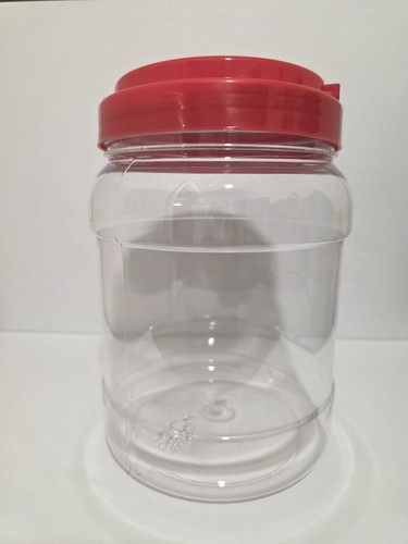 Airtight clear plastic jars - clear,
