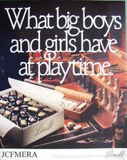 'LINDT' Swiss Chocolate Selection Advert - Original 1981 Confectionary Print AD