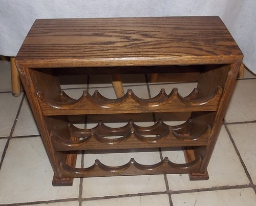 Solid oak bottle wine rack - oak,
