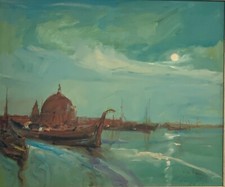 Boat Scene Visit To Venice By