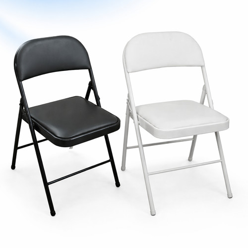 Folding faux leather chair - faux,