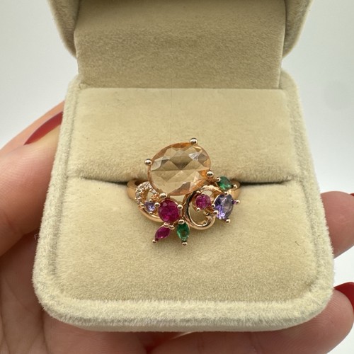 14ct rolled rose - gold, ring