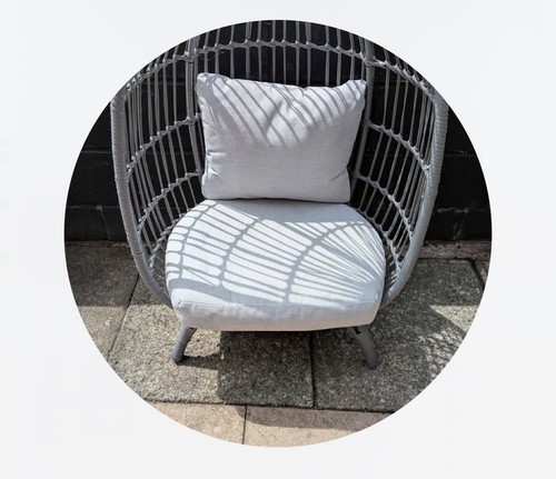 Grey wicker egg chair for - wicker,