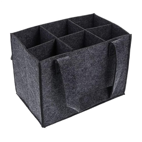 Felt wine carrier tote - felt,