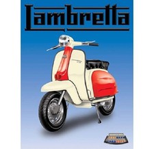 Lambretta Metal Sign Motorbike