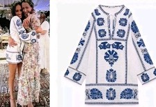 Zara Summer Cotton Blue And