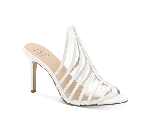 Inc womens white caged - inc, vinyl