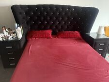 bedroom furniture.. king size storage  bed with side tables .bought it for 2200