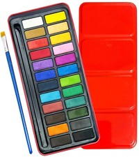 24 WATERCOLOUR PAINT BLOCK SET