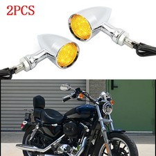 2x Chrome Bullet LED Turn