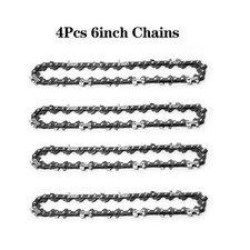 1-4PCS 6" inch Chain Saw Chain For Mini Electric Chainsaw Hand Held Wood Cutter