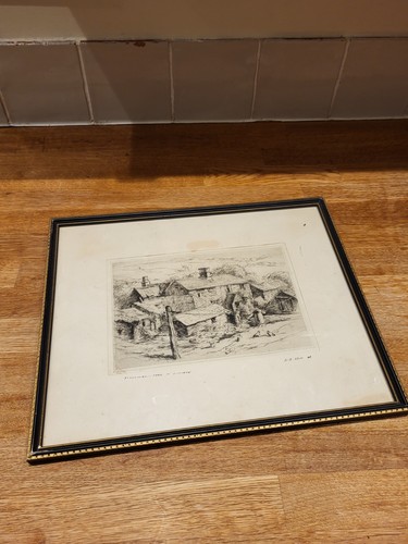 White signed etching - b,