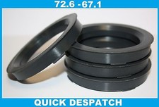 4 X 72.6 - 67.1 ALLOY WHEEL LOCATING HUB SPIGOT RINGS FIT MAZDA 800