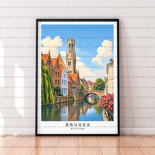 Bruges belgium unframed - belgium,