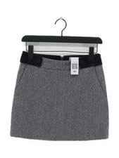 Jack Wills Women's Mini Skirt UK 8 Blue Wool with Cotton, Polyester Mini