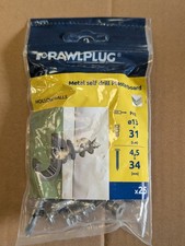 RAWPLUG plasterboard anchors screws 4.5x 34mm pack of 25