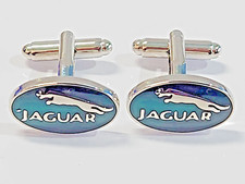 CUFFLINKS NOVELTY SILVER-GREEN/JAGUAR/FOR SPECIAL SOMEONE/Stylish IN BOX/UK/S