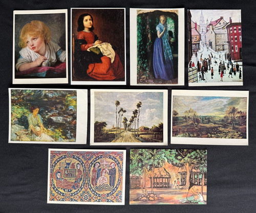 Vintage art themed - themed, postcards