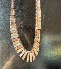 Italian Vintage 1980s Tricolour 9ct Gold cleopatra chain