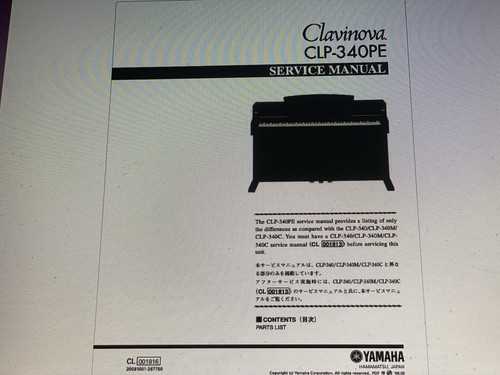 Yamaha clp 340pe - , service