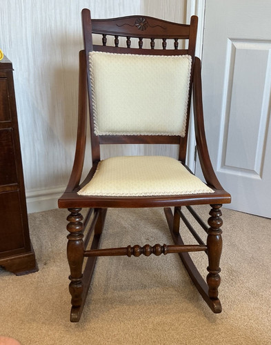 Antique wood rocking chair - wood,
