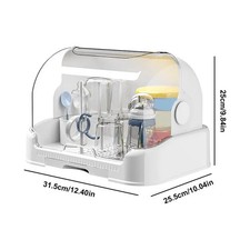 Portable Baby Feeding Bottle Drying Rack Tray Storage Shelf Holder Dustproof UK