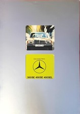 Mercedes Benz 350SE 450SE  450SEL S-class W116 Brochure 1977