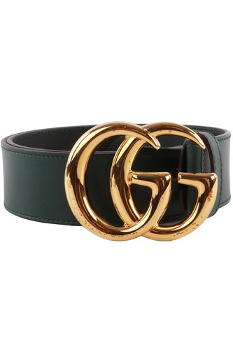 Gucci green leather waist - leather,