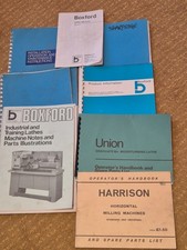 Boxford/Harrison/Viceroy/Denford/Union Lathe, Miller user/parts manuals