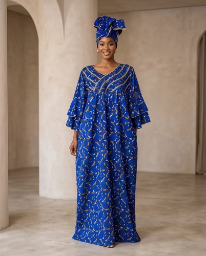 Women blue cotton african - women’s,