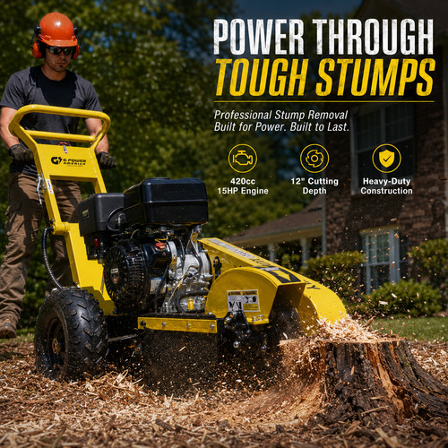 15hp 420cc gas stump grinder - 15hp,