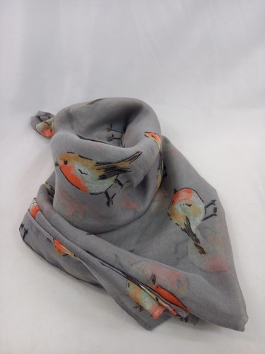 Grey robin print - print, large