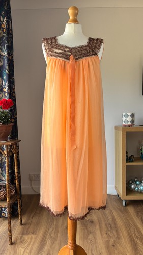 Vintage chiffon nightdress - chiffon,
