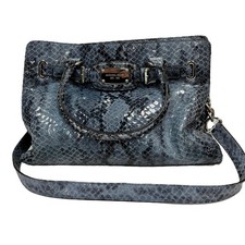 Michael Kors Handbag Blue Snakeskin Shoulder Bag (BFD)