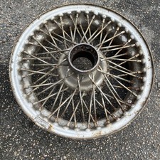 MGB WIRE WHEEL 60 SPOKE 14" X 4.5" PAINTED MG TRIUMPH NO LOOSE SPOKES GOOD SPLIN