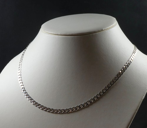 Flat curb link necklace chain - flat,