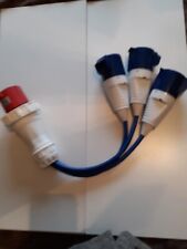 63amp 3-phase 5-pin plug to triple 32amp 240vsockets