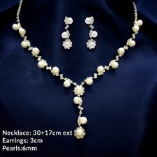 Pearl CZ Crystal Bridal