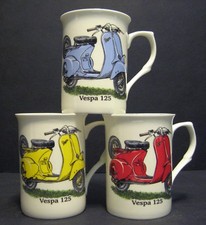 1 Mug VESPA 125 Scooter Fine Bone China Mug Cup Beaker