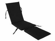 Made in USA Sunbrella Steamer Chair Replacement Cushion Pad Canvas Black
