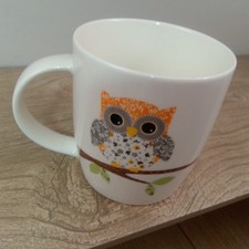 Patchwork Owl Mug Bone China