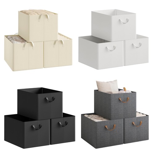 Foldable fabric storage boxes - storage,