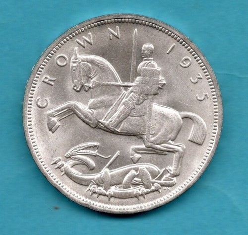 1935 silver crown coin 25th - 1935,