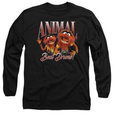 Muppets Animal Bootleg Long Sleeve T-Shirt S-2XL, Black