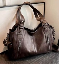 Large Capacity Leather Womens