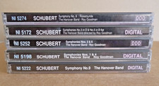 Job Lot 5 SCHUBERT Nimbus CD's.Symphony No.1,2,3,4,5,6,8,9.Hanover Band.Ex cond.