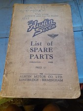 AUSTIN SEVEN LIST OF SPARE
